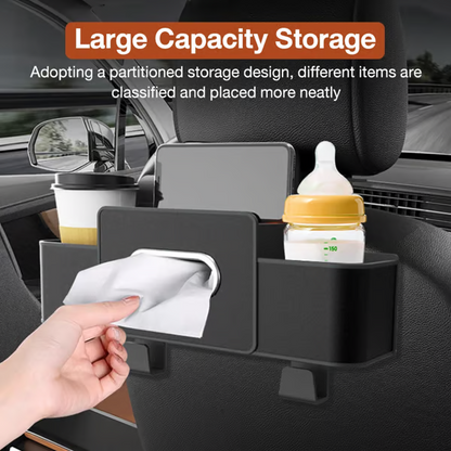 QIAWI™ 3-in-1 Car Backseat Organizer – Keep Your Ride Clean & Organized!