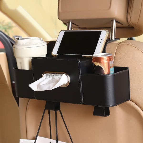 QIAWI™ 3-in-1 Car Backseat Organizer – Keep Your Ride Clean & Organized!
