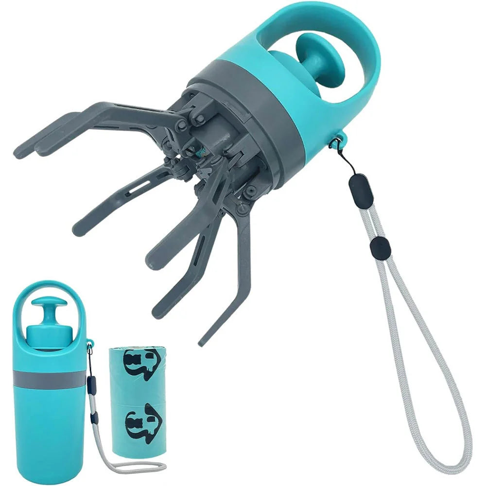 Pet Paw-Type Poop Scooper, Zero-Degree Lightweight Portable Pet Poop Scooper With Waste Bag Dispenser, Suitable For Outdoor Dog Walks