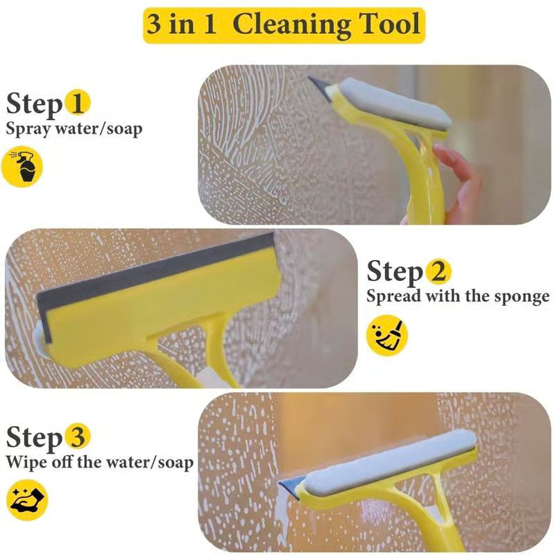 💥HOT SALE🔥-3 in 1 Window Cleaning Scraper