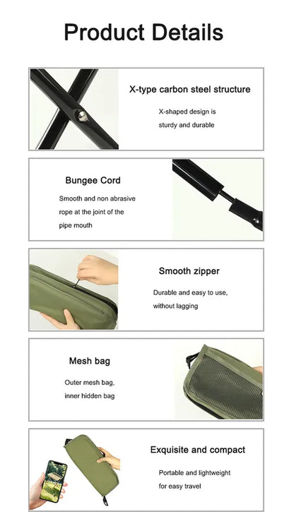 Outdoor Backpack Folding Stool – Sit Anywhere, Carry Everywhere.