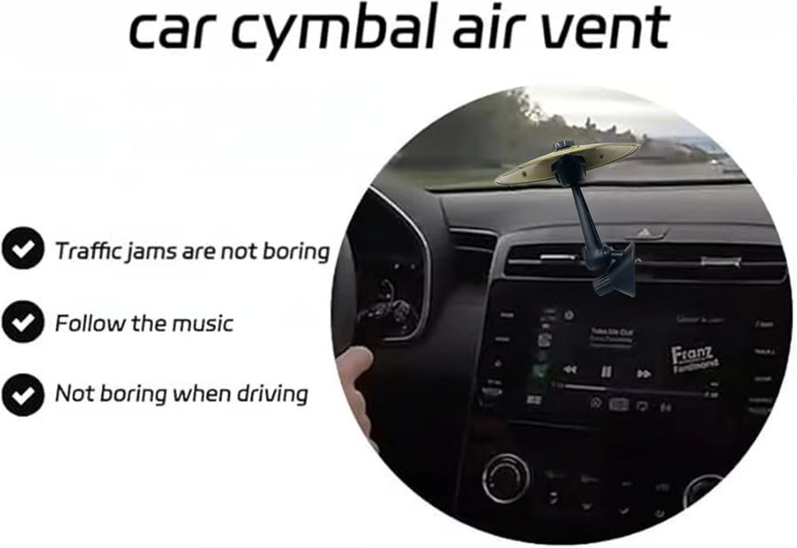 🎶 Make Your Driving More Fun - Car Crash Cymbal Air Vent 🚗