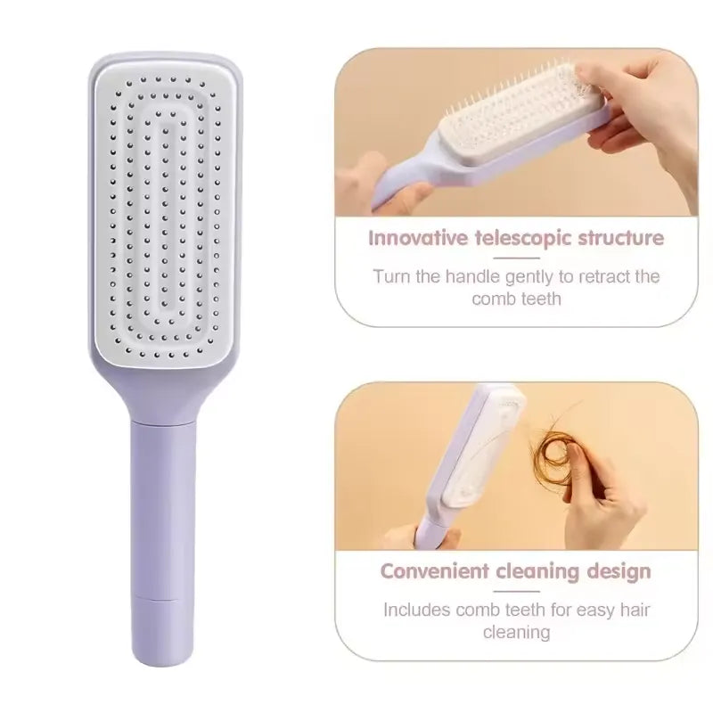 Self Cleaning Hairbrush Comb