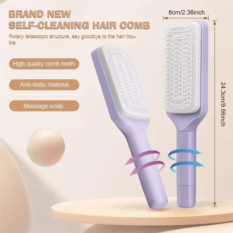 Self Cleaning Hairbrush Comb