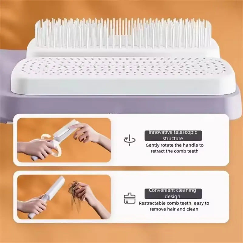 Self Cleaning Hairbrush Comb