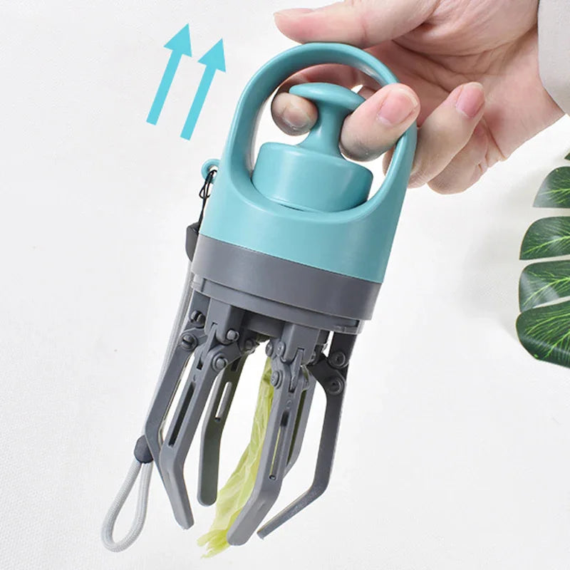 Pet Paw-Type Poop Scooper, Zero-Degree Lightweight Portable Pet Poop Scooper With Waste Bag Dispenser, Suitable For Outdoor Dog Walks