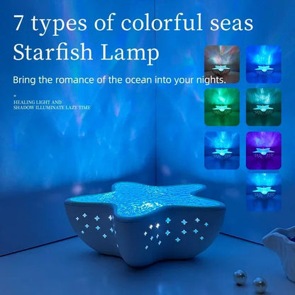 ✨Jaxvolt Starfish Ocean Projection Lamp 🌊Bring the Magic of the Ocean Into Your Room!