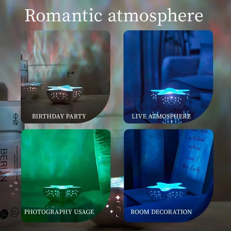 ✨Jaxvolt Starfish Ocean Projection Lamp 🌊Bring the Magic of the Ocean Into Your Room!